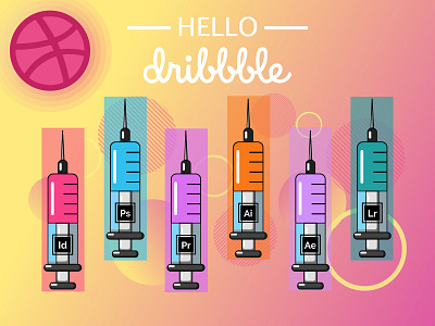 Hello Dribbble! adobe design dribbble graphics hello dribbble hello dribble illustration illustrator photoshop