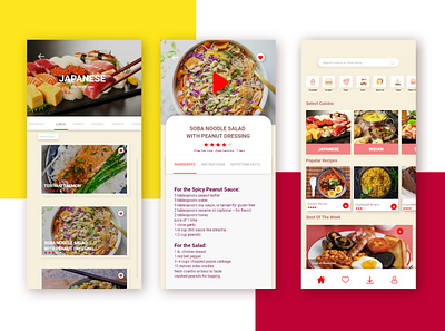 Recipe App UI cookbook dailyui food app recipe app recipe book ui ui design ux