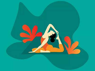 Yoga pose flat illustration vector