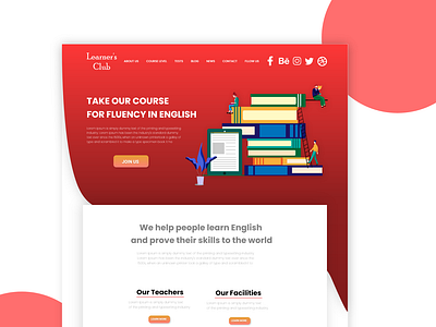 English learning app web ui