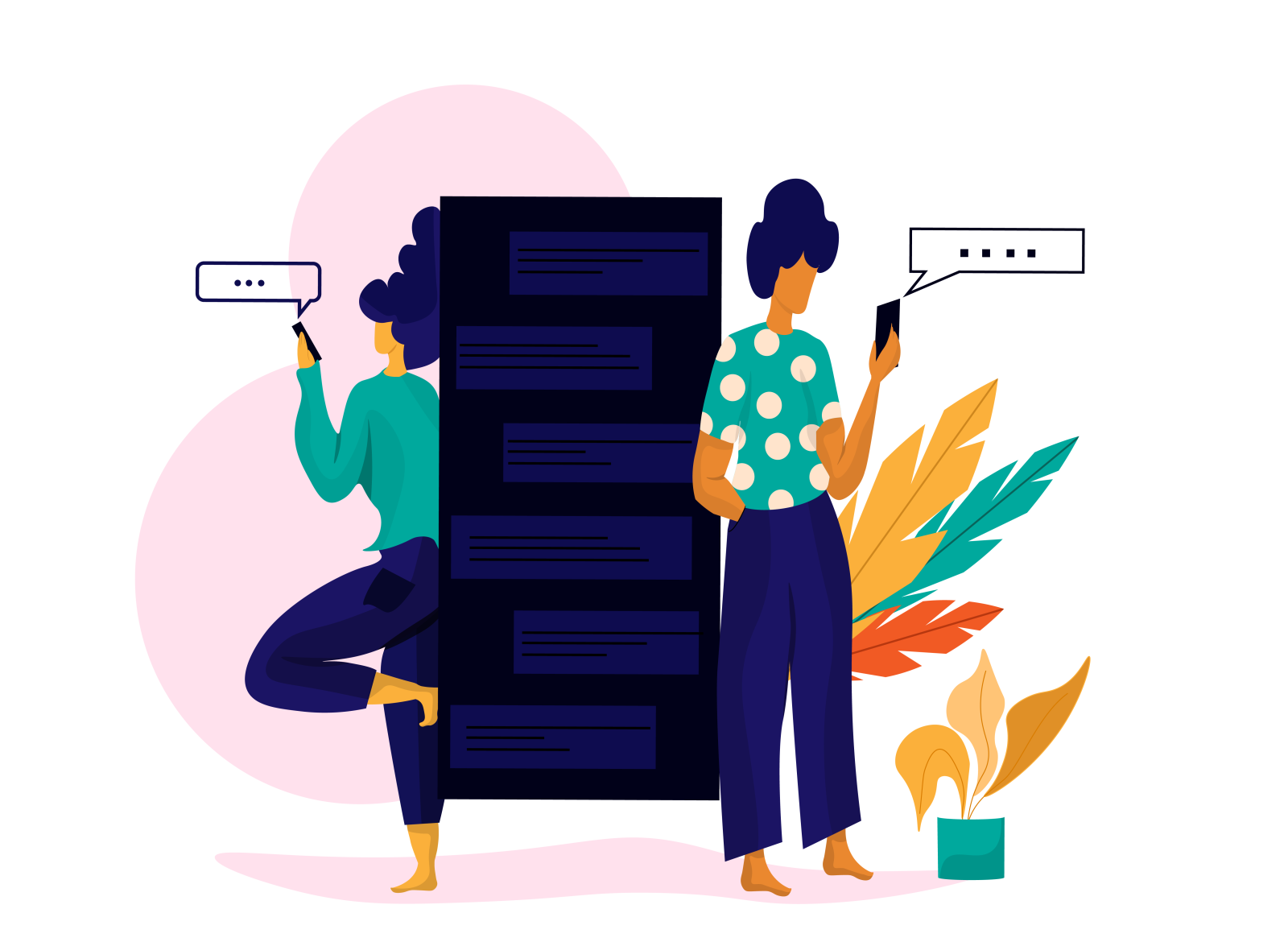 Online Chatting Illustration By Yeashna Ahmed On Dribbble