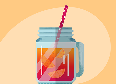a glass full of juice art design flat flat art glass illustration juice minimal vector