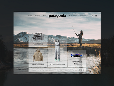 Patagonia Landing Page dailyuichallenge fishing landingpage outdoors patagonia