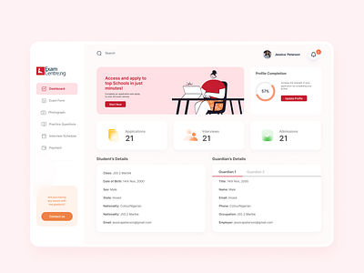 ExamCentre Dashboard Design