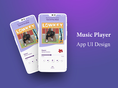 Music Player UI Design adobe xd design app design branding design minimal mobile app design music player ui ui ui design ui design xd ux