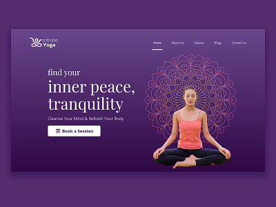 UI Design for Yoga Website design header design landing page design minimal ui ui design ui ux website design yoga website