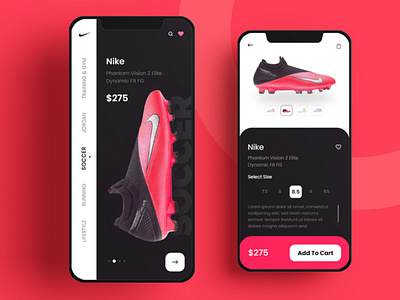 Sneakers Ecommerce App Design app design daily ui ecommerce app graphic design mobile app design mobile design sneakers app design ui ui design