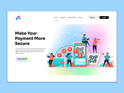 Landing Page Design for FinTech daily ui fintech header design landing page landing page design ui ui design ui ux web ui website design