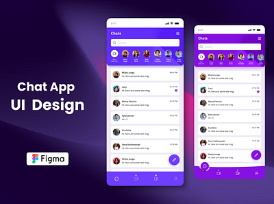 Chat App UI Design app design chat app design ios app design minimal mobile app design ui ui design ui ux