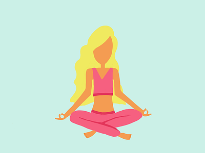 Blonde Meditation blonde illustration illustrator meditation pastel yoga yogi