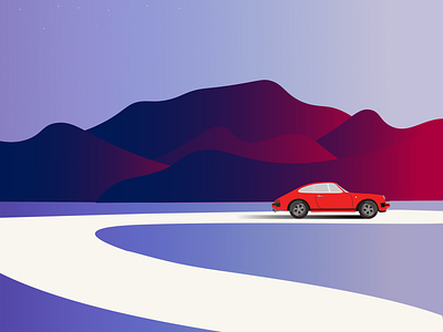 Chasing Sunsets car design graphic design illustrator logo porsche porsche911