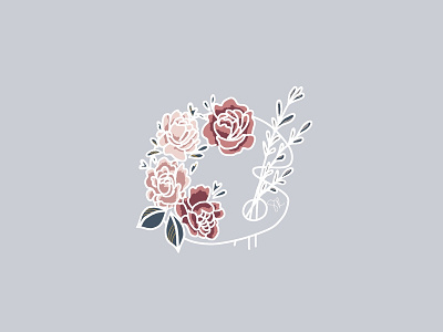 Floral Fixation floral floral art graphic design illustration illustrator logo procrate rose