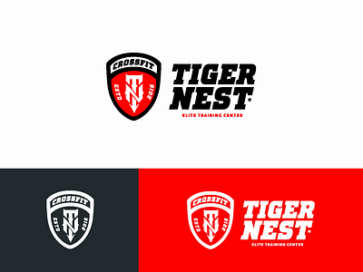 Tiger Nest logo design branding crossfit design excercise gym lettering monogram movement sports design