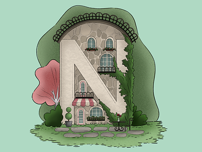 “N”otable Cafe on Main bistro brunch cafe childrens book coloring book coloring page design france french house illustration lunch restaurant
