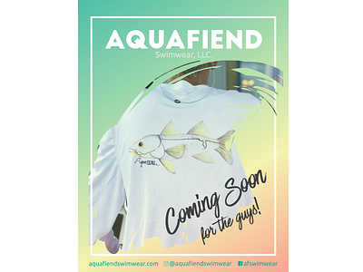 Coming Soon AF Guys aquafiend fishing shirt snook soon