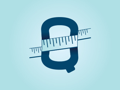 Q fit fitness gym logo measure tape q workout