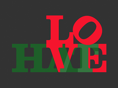 Lovehate hate hatetolove love robert indiana serif typo