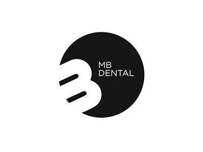 MB - Logo blackwhite circle clean dental logo mb minimal monogram
