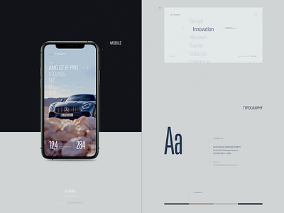 Mercedes-Benz AMG GT car concept interaction layout ui web design