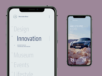 Mercedes-Benz AMG GT - 2 car concept mobile ui web design
