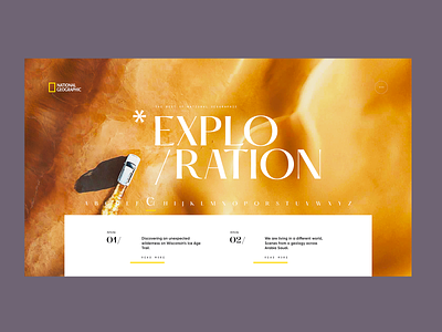 National Geographic - Visual Exploration A.02 concept desktop geographic interaction layout ui web design