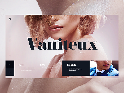 Vaniteux chanel concept desktop screen ui ux web design