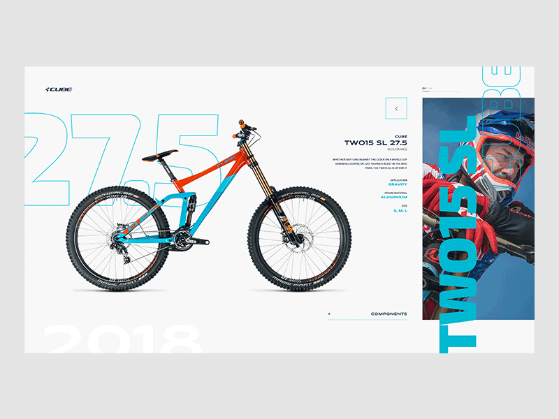 Cube Bikes bikes concept cube desktop screen ui ux web design