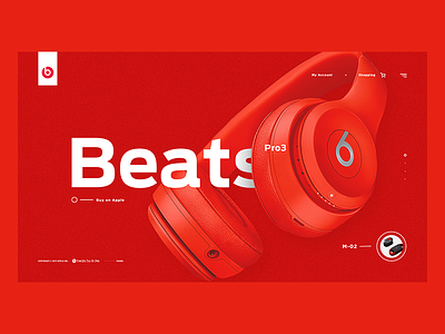 Beats Headphones apple beats concept desktop screen sound ui ux web design