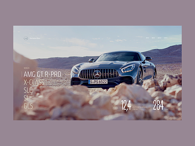 Mercedes Benz - A0.1 concept design desktop interaction layout minimal screen ui ux web design