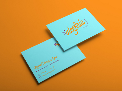 Alegría Business Cards brand identity branding business card logo music logo