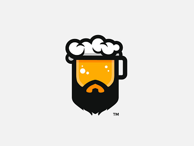 beerman beard beard logo beer beer logo brand branding creative design graphic design illustration logo logo design logomark man logo mark men