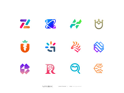 Colorful logos animal brand collection colors concept creative design graphic design illustration letter logo logo design logomark mark minimal typography ui ux vask vector