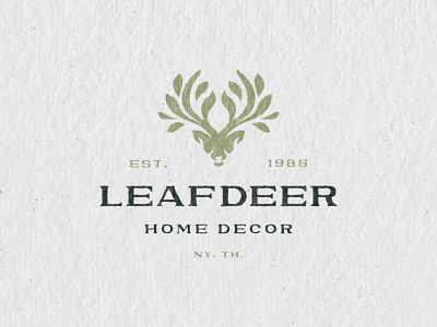 Leafdeer®️ Brand identity animal brand branding concept deer deer head illustration leaf logo logo design logo designs logomark minimal nature organic simple typography ui ux vector