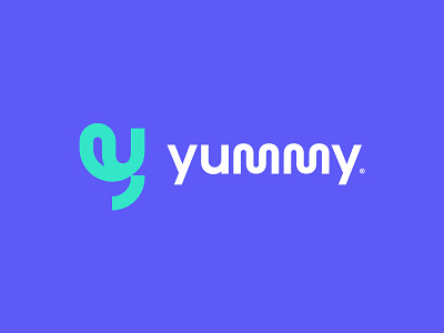 Yummy® redesign concept app brand branding colorful concept delivery icon illustration logo logo design logomark mark minimal simple startup symbol tasty vector