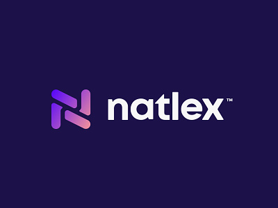natlex™ brand branding concept design gradient illustration letter letter n logo logomark logotype mark monogram n n logo simple symbol tech icon tech logo typography