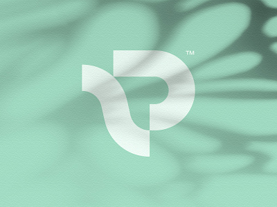 Pluna™ Logo design brand branding design green illustration letter p logo logo design logomark mark minimalist nature simple soft startup symbol vector visual