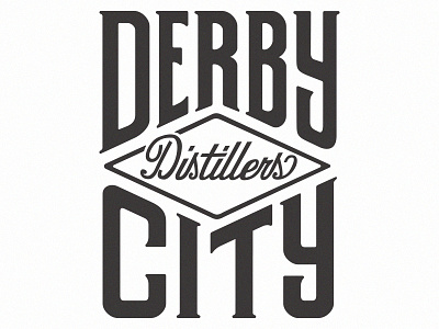 Derby City Distillers black bourbon derby city design distillers logo