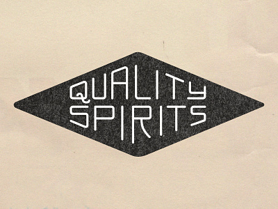 Quality Spirits black bourbon tan typography