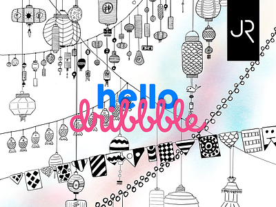 Hello Dribbble! debut drawing graphic design hello illustration start welcome