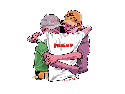 3 Friends character graphy illustration portrait