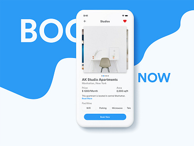 Rent Apartment apartment app booking daily ui iphone x ui ux