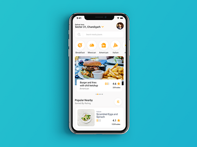 Food Ordering App app categories daily ui food mobile order ordering recipe ui ux