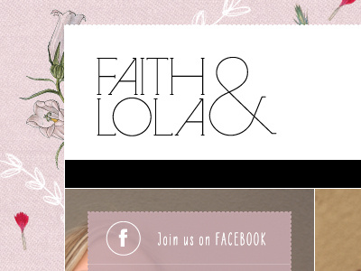 Faith & Lola Website fashion floral label web