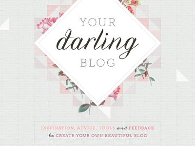Your Darling Blog floral logo triangle web