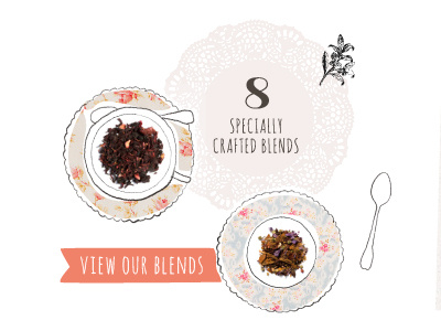 Tea Blends illustration pattern tea website