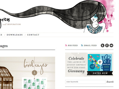 August Empress blog design inspiration patterns website
