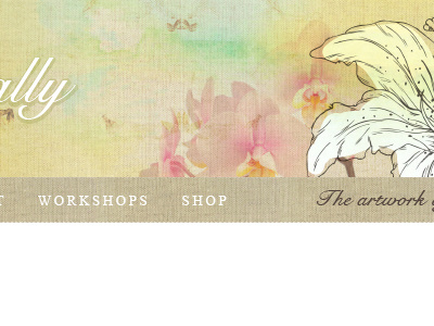 New client site artist blog floral texture website