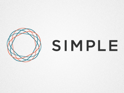 Simple logo, large application blue generative guilloche logo orange simple