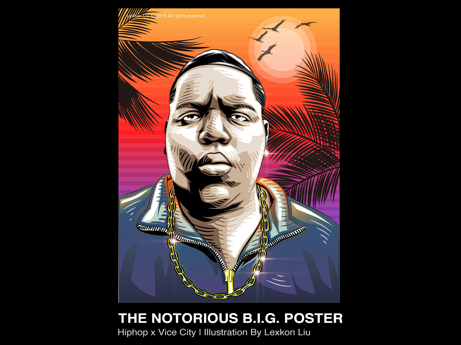 The Notorious B.I.G. adobe illustrator draw hiphop illustration poster art rap rapper street vector 品牌化 平面设计