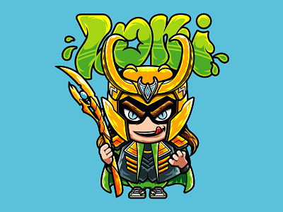 Loki adobe illustrator draw design illustration monster street vector 品牌化 平面设计